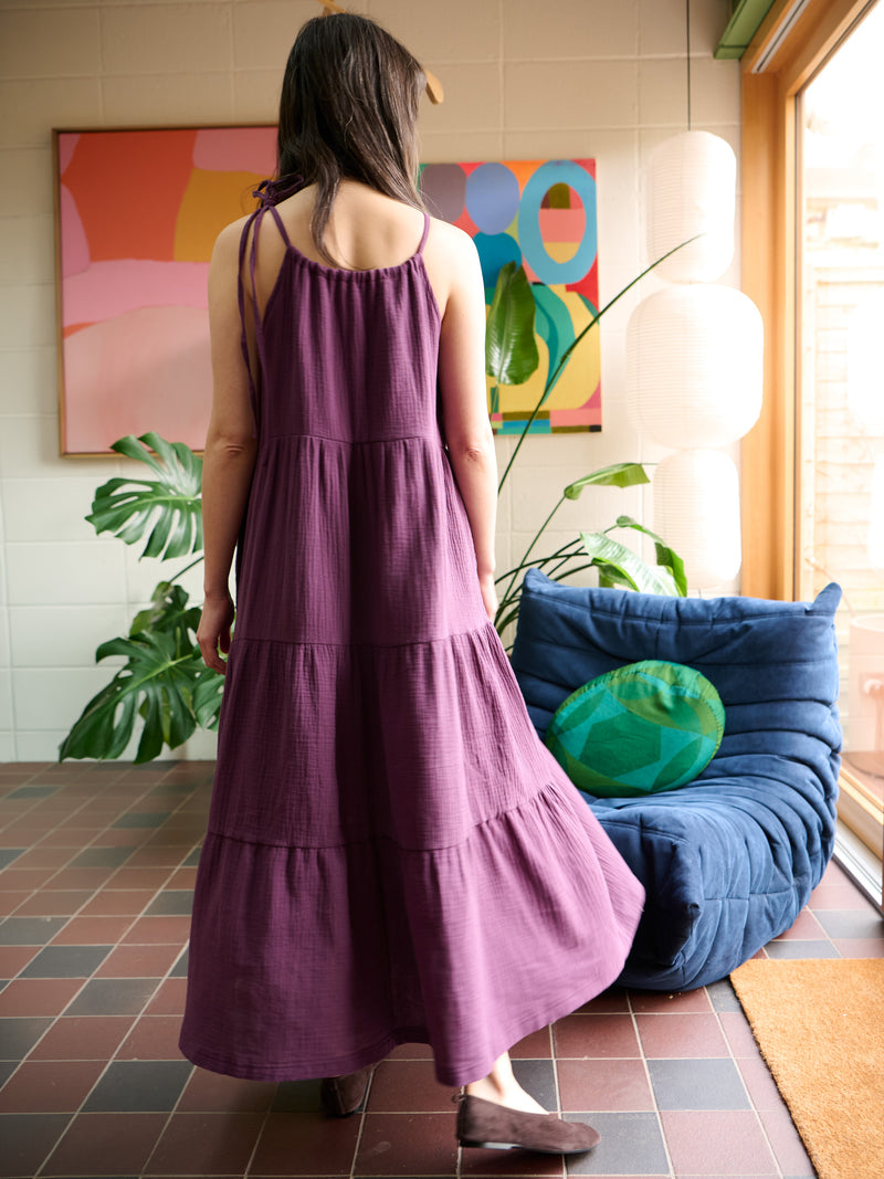 IZU - Cotton Gauze Tiered Dress - Forgotten Tribes
