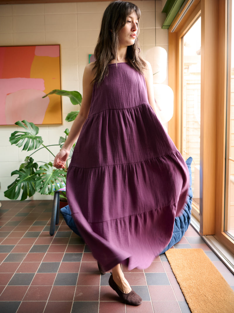 IZU - Cotton Gauze Tiered Dress - Forgotten Tribes
