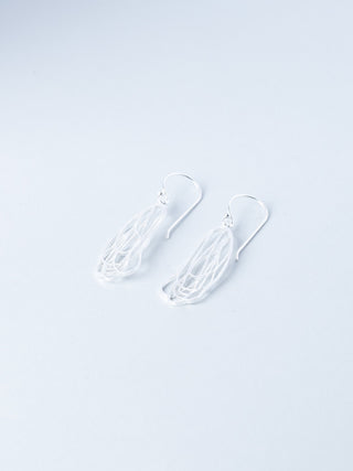 Sterling Silver Scribble Drop Earrings - Forgotten Tribes
