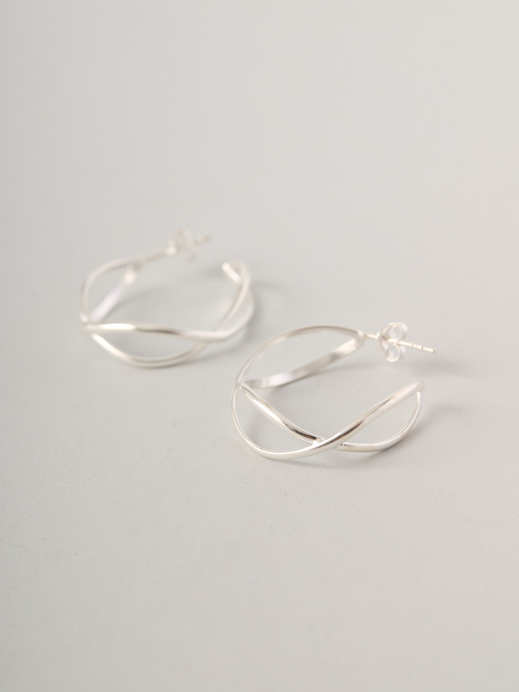 Sterling Silver Loose Wave Hoop Earrings - Forgotten Tribes