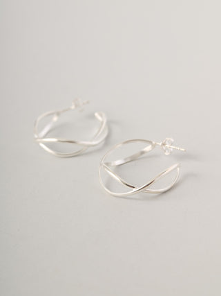 Sterling Silver Loose Wave Hoop Earrings - Forgotten Tribes