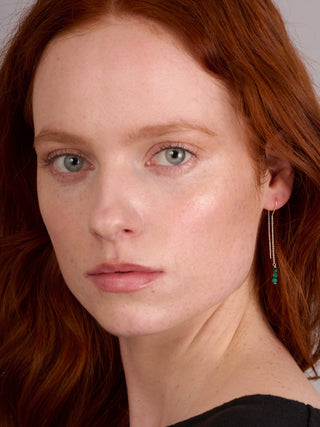 Sterling Silver Gemstone Beads Fine Chain Earrings - Forgotten Tribes