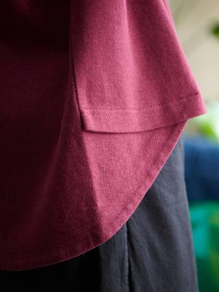Futuna - Hemp Organic Cotton Interlock Top with Wrap Around Hem - Forgotten Tribes