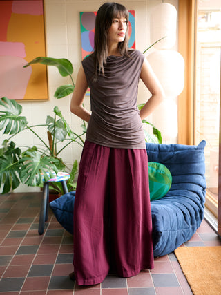 Lira - Hemp Viscose Asymmetric Sleeveless Top - Forgotten Tribes