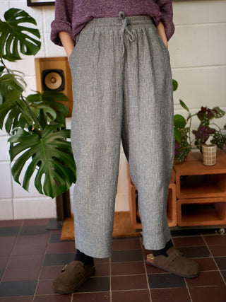 Aran - Hemp Organic Cotton Double Weave Wide Leg Trousers - Forgotten Tribes