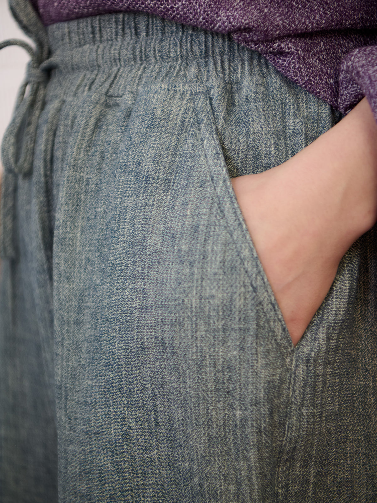 Aran - Hemp Organic Cotton Double Weave Wide Leg Trousers - Forgotten Tribes