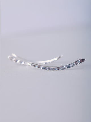 Sterling Silver Textured Surface Ear Crawlers - Forgotten Tribes