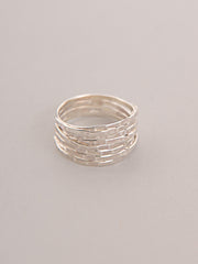 Sterling Silver Textured Ring - Forgotten Tribes