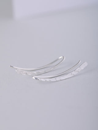 Sterling Silver Textured Surface Ear Crawlers - Forgotten Tribes