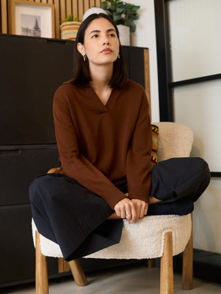 Shima - Cotton Cashmere Blend Polo Sweater - Forgotten Tribes