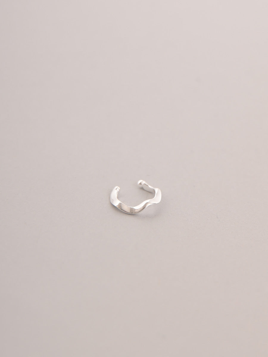 Sterling Silver Organic Wave Ear Cuff - Forgotten Tribes
