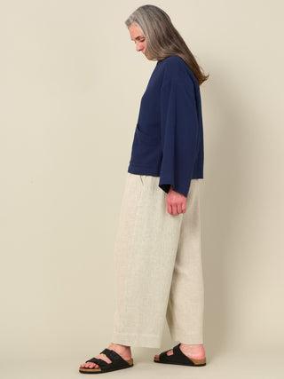 Aran - Hemp Organic Cotton Double Weave Wide Leg Trousers - Forgotten Tribes