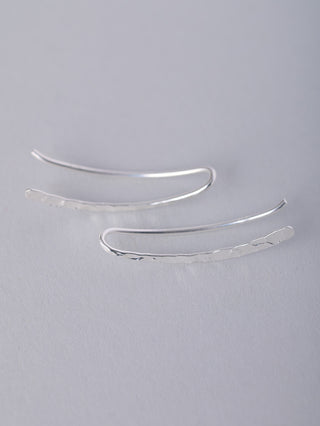 Sterling Silver Textured Surface Ear Crawlers - Forgotten Tribes