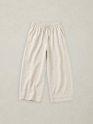 Aran - Hemp Organic Cotton Double Weave Wide Leg Trousers - Forgotten Tribes
