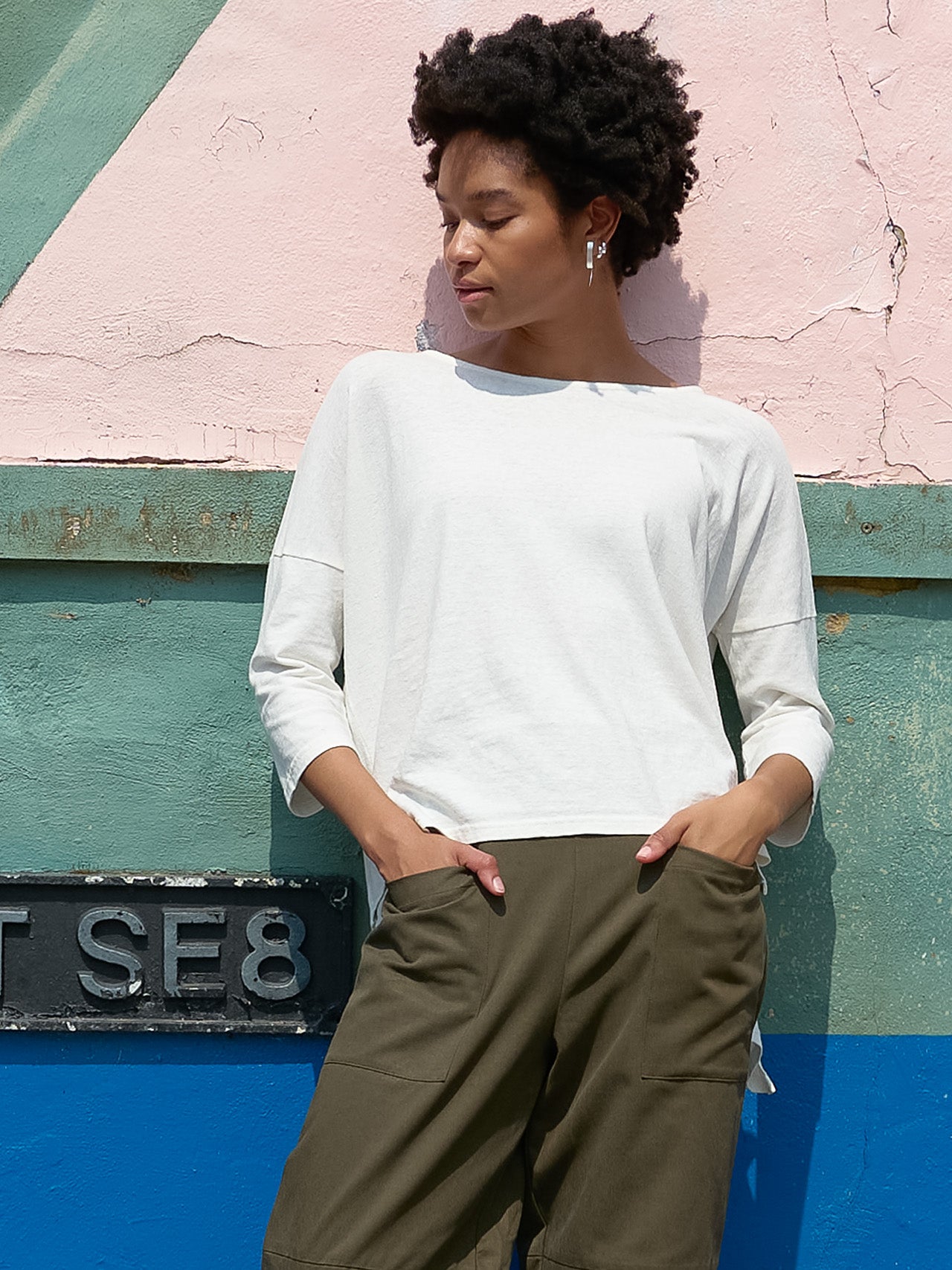 Heavyweight Hemp Organic Cotton Cropped Sleeve T-Shirt - Forgotten Tribes