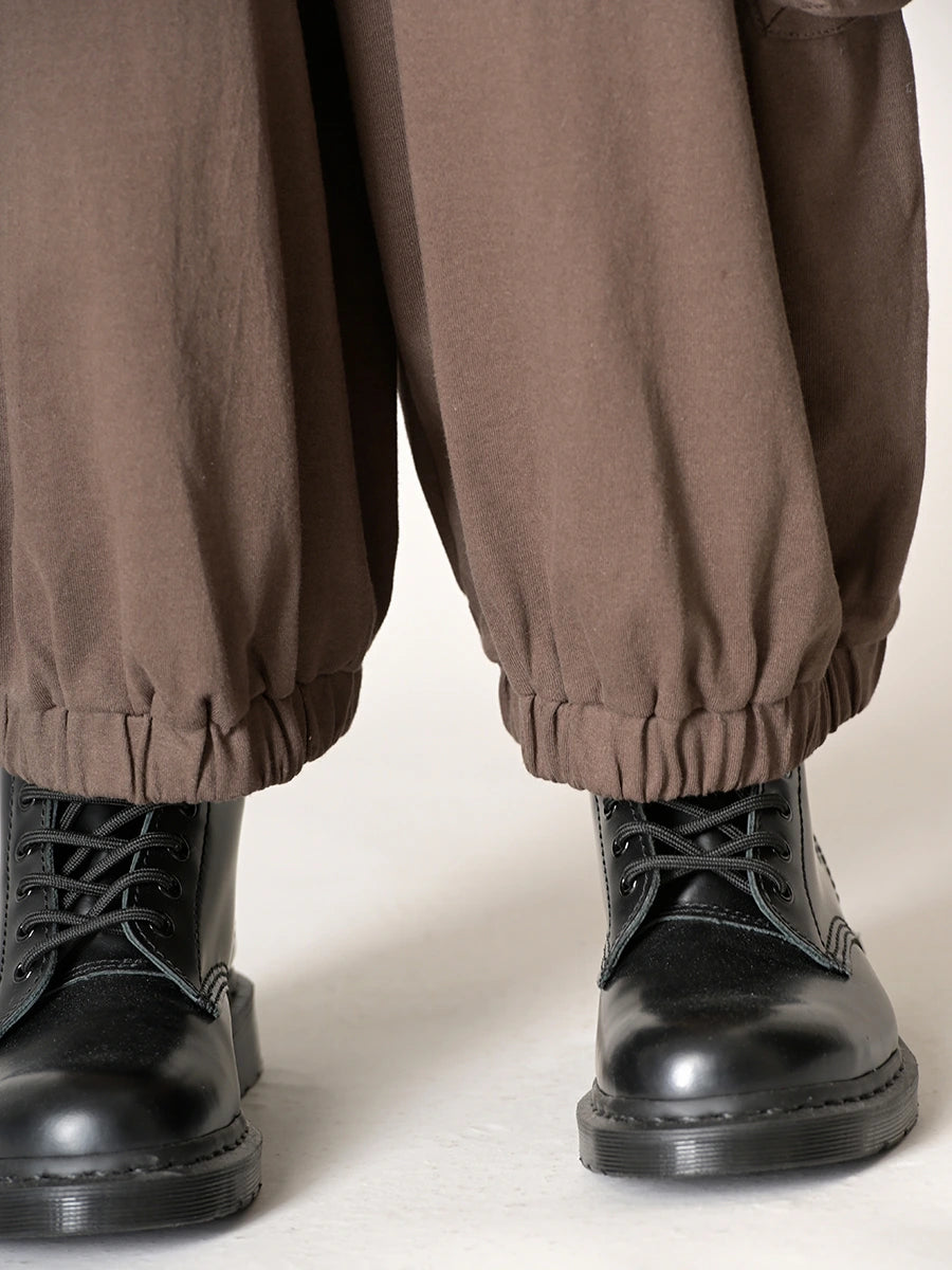 Cotton Jersey Barrel Leg Cargo Trousers with Dual Pockets - Forgotten Tribes