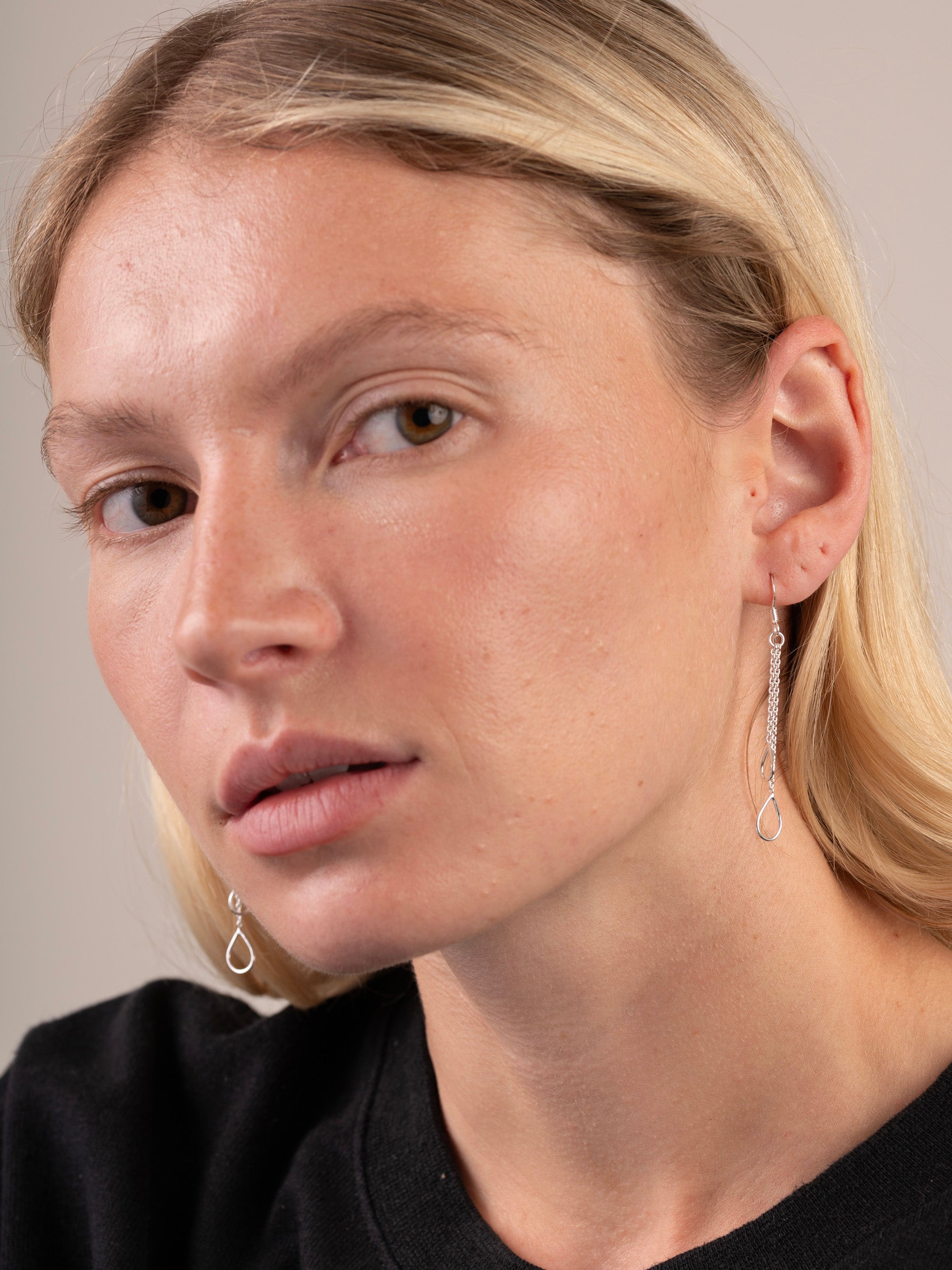 Sterling Silver Rain Drop Earrings