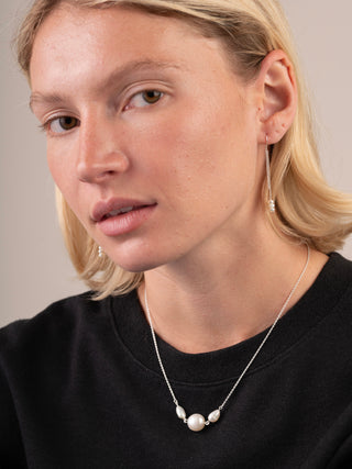 Sterling Silver Baroque Pearl Necklace - Forgotten Tribes