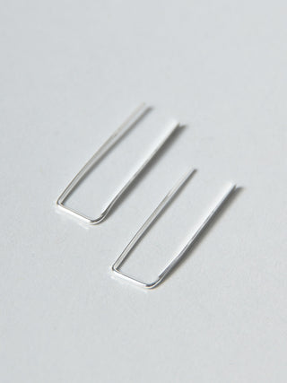 Sterling Silver Thread Through Bar Earrings - Forgotten Tribes