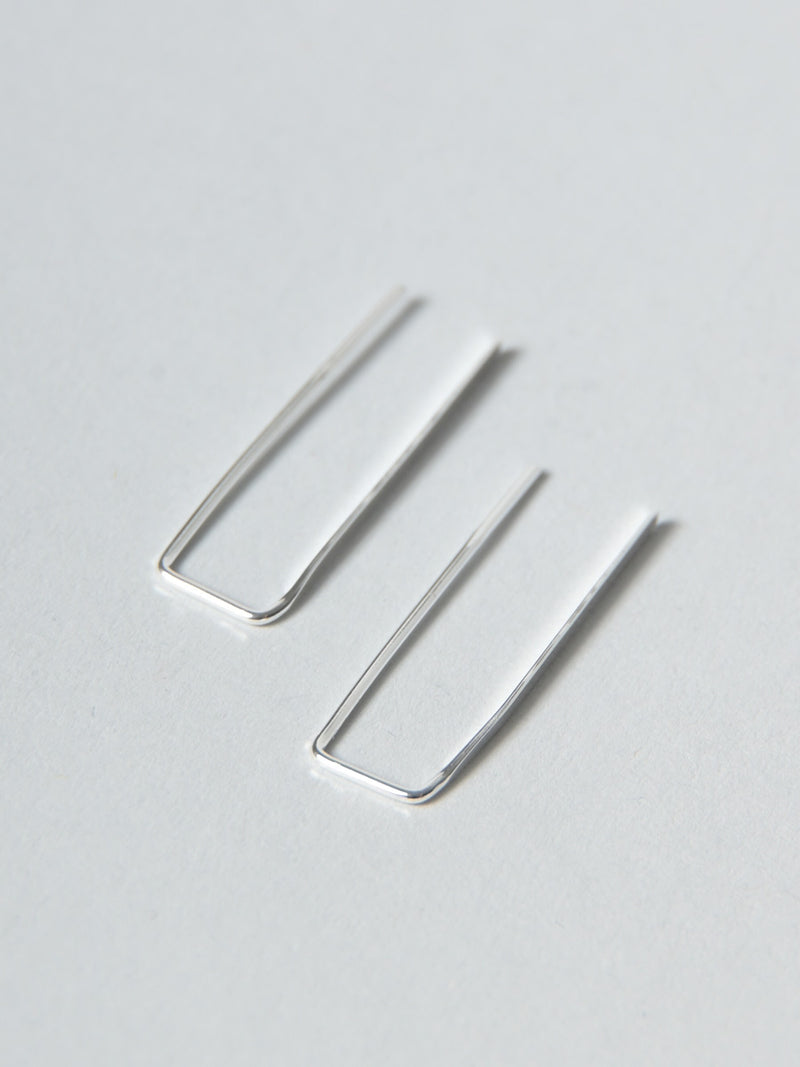 Sterling Silver Thread Through Bar Earrings - Forgotten Tribes