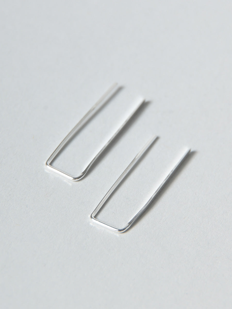 Sterling Silver Thread Through Bar Earrings - Forgotten Tribes
