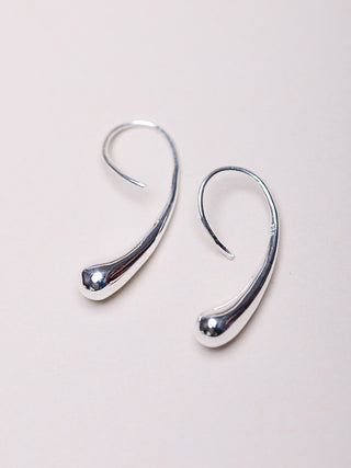 Sterling Silver Thread Through Droplet Earrings - Forgotten Tribes