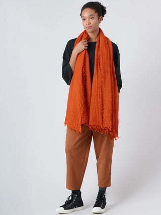 Fine Wool Crinkle Textured Wrap Scarf - Forgotten Tribes
