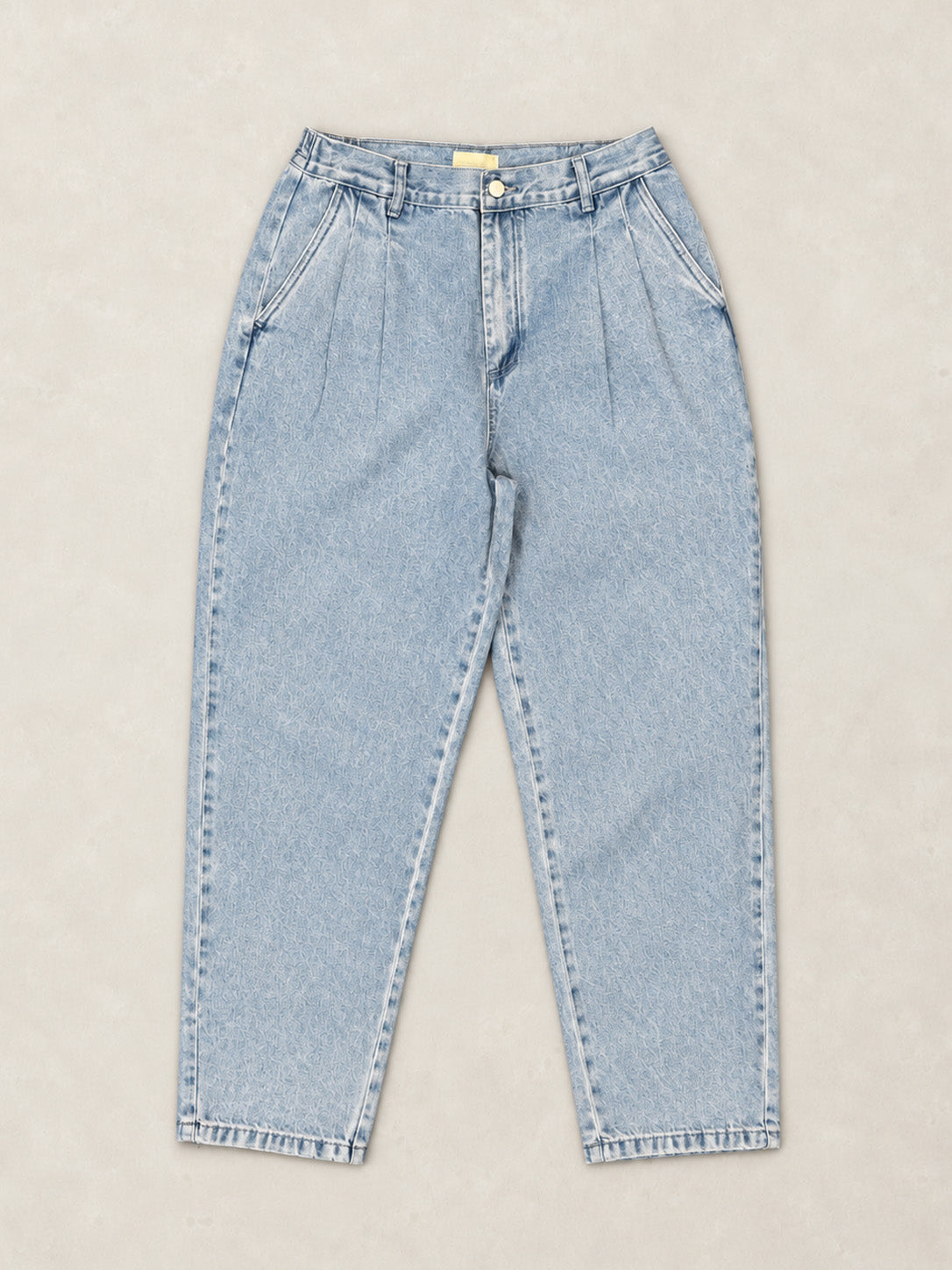 Eigg - Denim Pleated Jeans - Almost Perfect - Forgotten Tribes