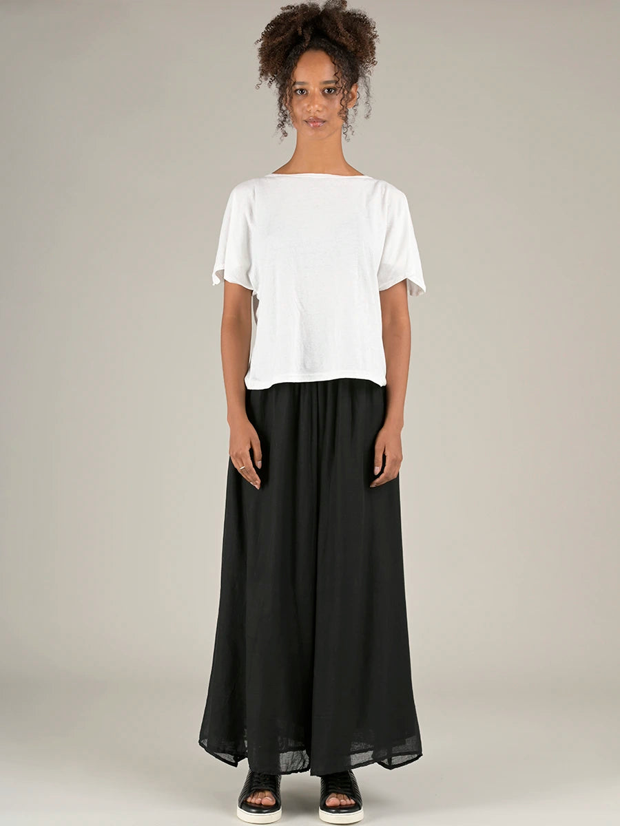Fine Cotton Muslin Wide Leg Trousers - Forgotten Tribes