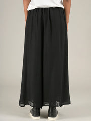Fine Cotton Muslin Wide Leg Trousers - Forgotten Tribes