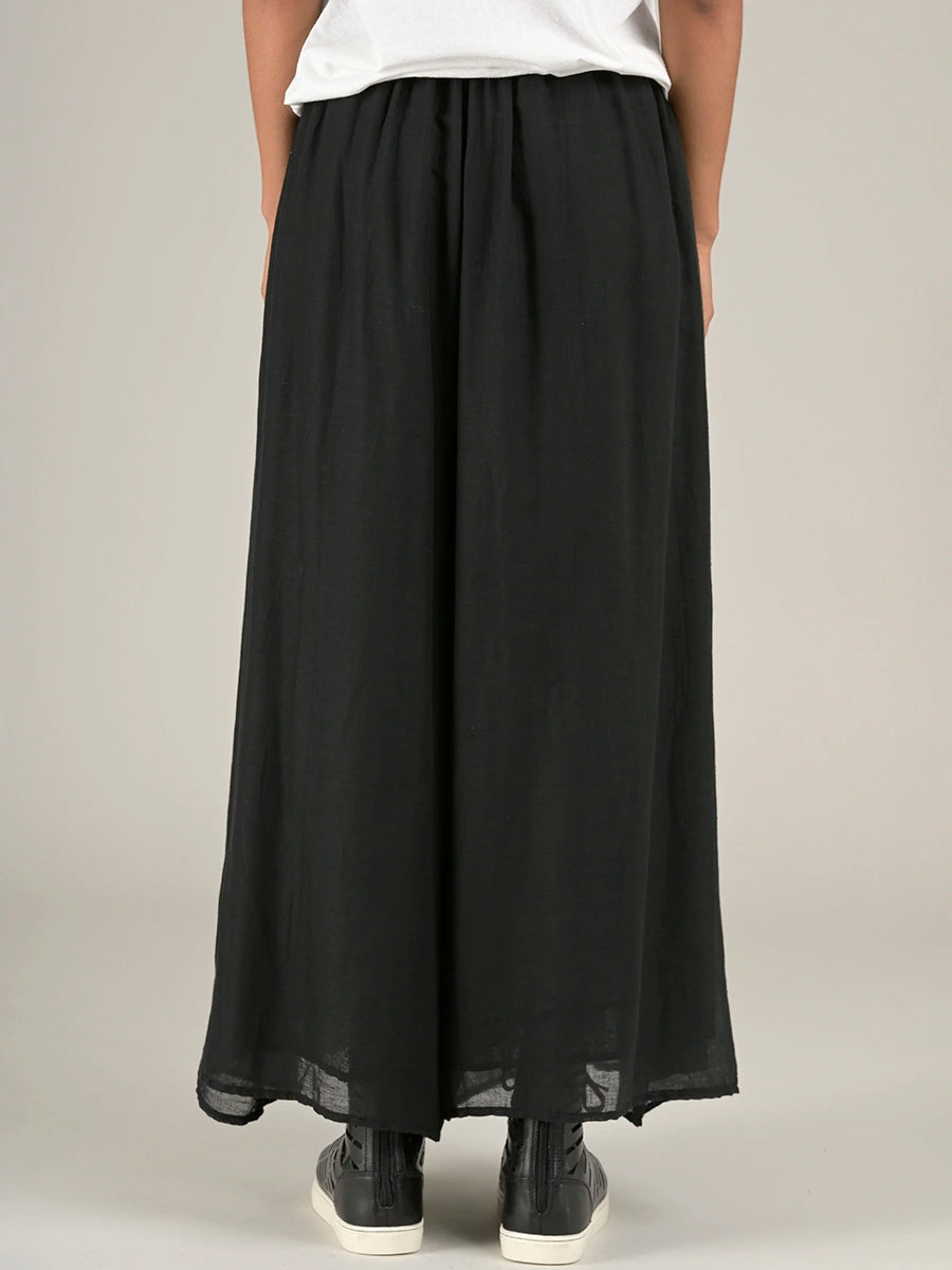 Fine Cotton Muslin Wide Leg Trousers - Forgotten Tribes