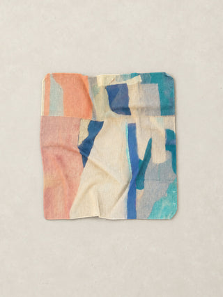 Fine Cotton Silk Blend Print Bandana