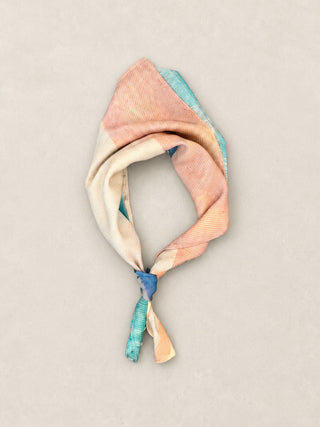 Fine Cotton Silk Blend Print Bandana