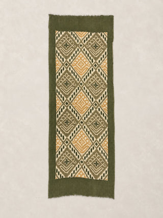 Fine Wool Print Scarf - Fern Ikat - Forgotten Tribes