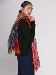 Fine Wool Strokes of Colour Scarf - Forgotten Tribes