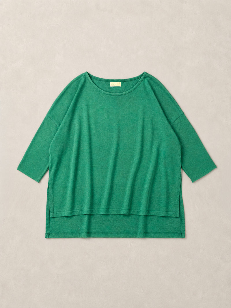 Gaya - Hemp Organic Cotton Cropped Sleeve T-Shirt - Forgotten Tribes