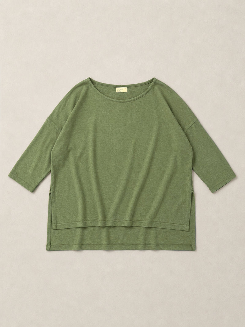 Gaya - Hemp Organic Cotton Cropped Sleeve T-Shirt - Forgotten Tribes