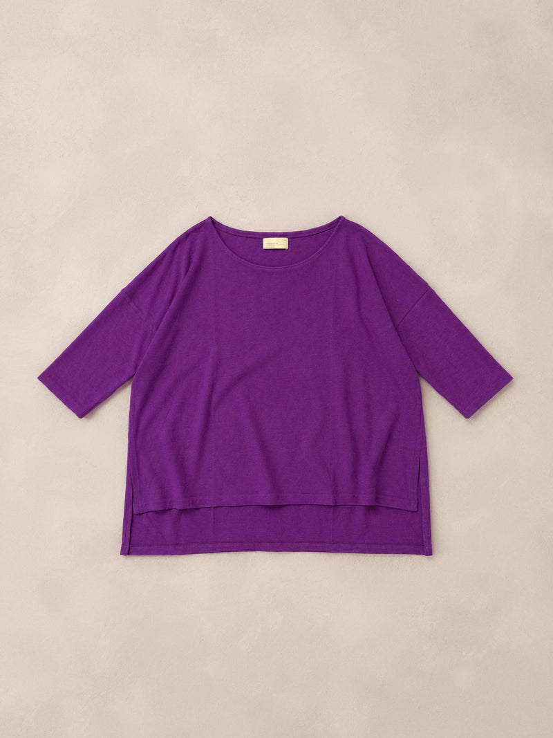 Gaya - Hemp Organic Cotton Cropped Sleeve T-Shirt - Forgotten Tribes