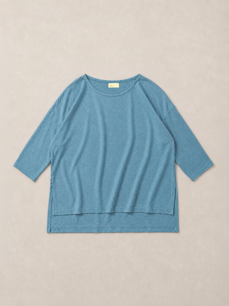 Gaya - Hemp Organic Cotton Cropped Sleeve T-Shirt - Forgotten Tribes