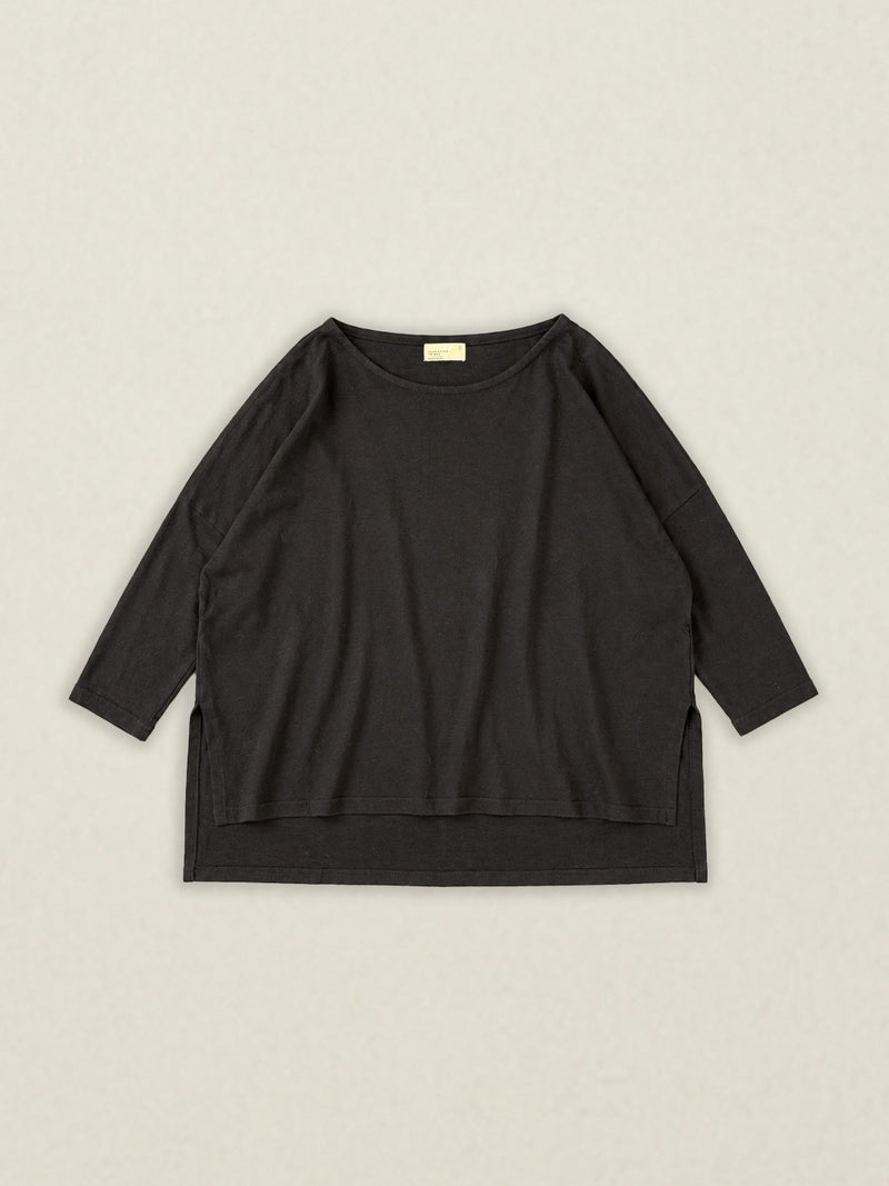 Gaya - Hemp Organic Cotton Cropped Sleeve T-Shirt - Forgotten Tribes