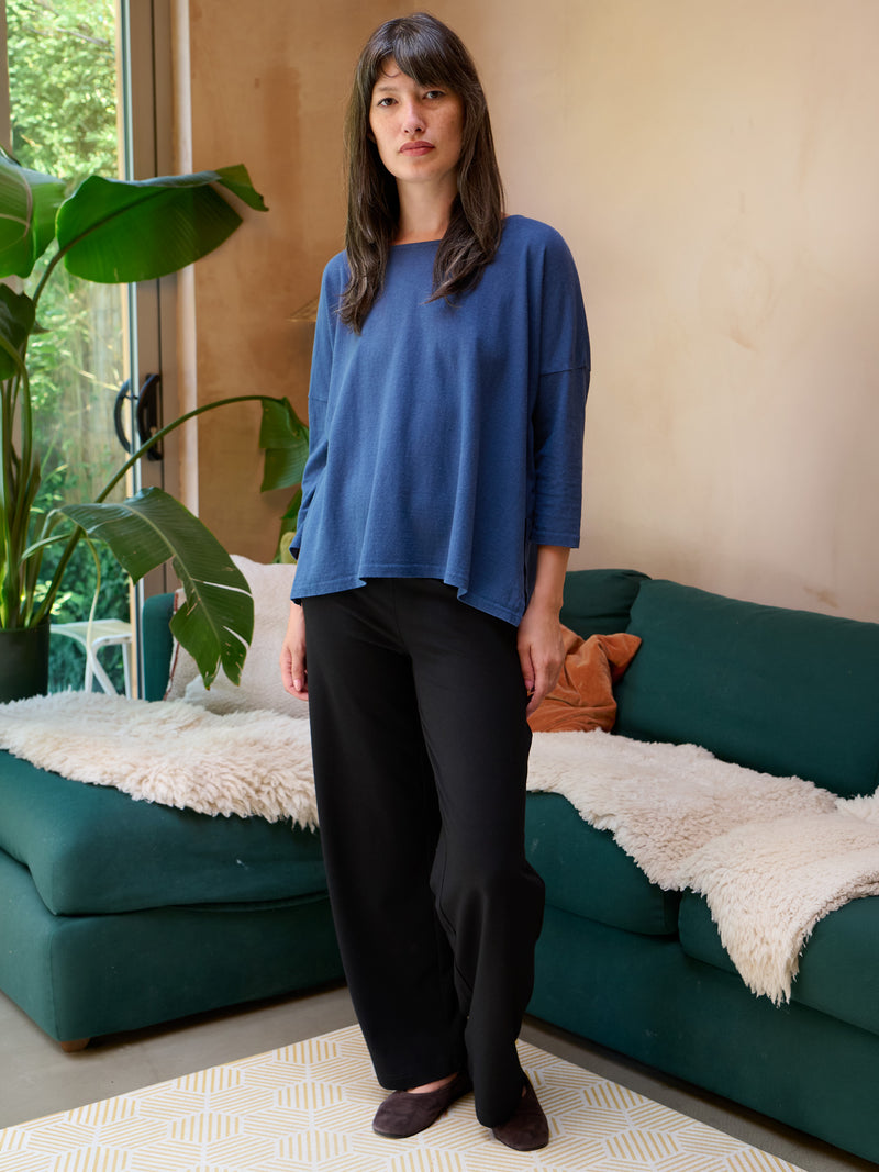 Gaya - Hemp Organic Cotton Cropped Sleeve T-Shirt - Forgotten Tribes