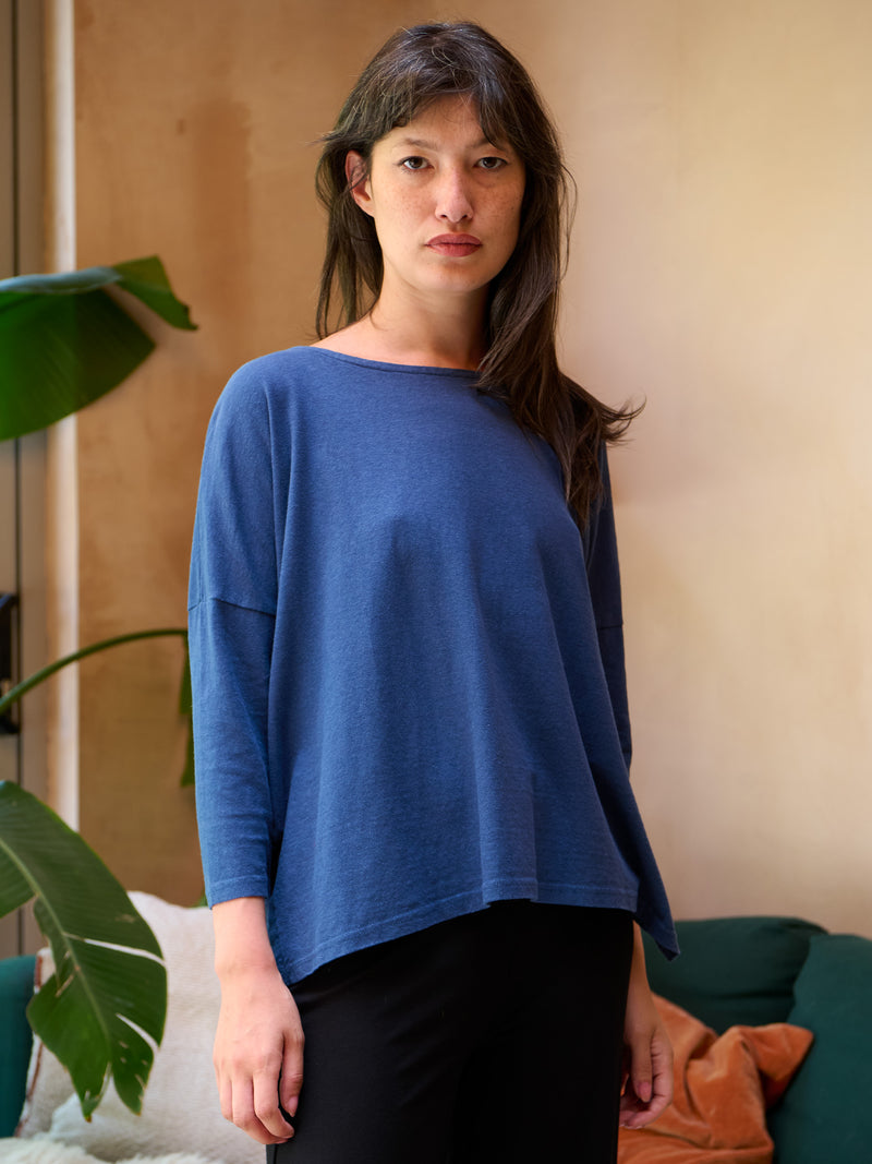Gaya - Hemp Organic Cotton Cropped Sleeve T-Shirt - Forgotten Tribes