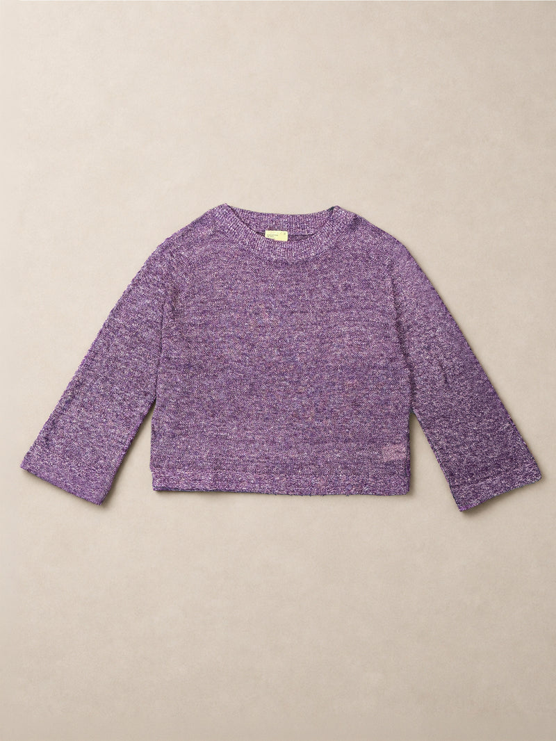 Hainan - Linen Cotton Honeycomb Stitch Knitted Long Sleeve Top - Forgotten Tribes