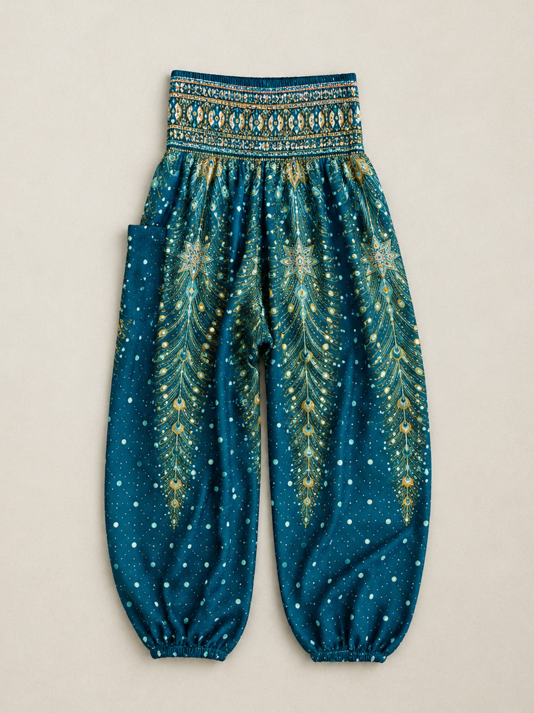 Harem Pants Original - Peacock High Crotch - Forgotten Tribes