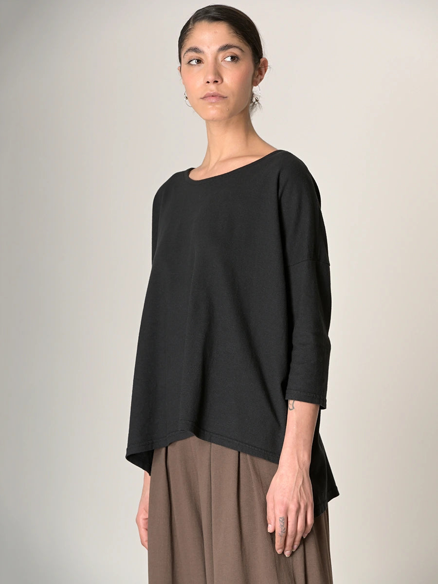 Heavyweight Hemp Organic Cotton Cropped Sleeve T-Shirt - Forgotten Tribes
