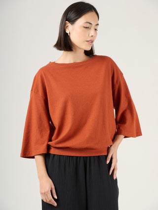 Heavyweight Hemp Organic Cotton Wide Sleeve T-Shirt - Forgotten Tribes