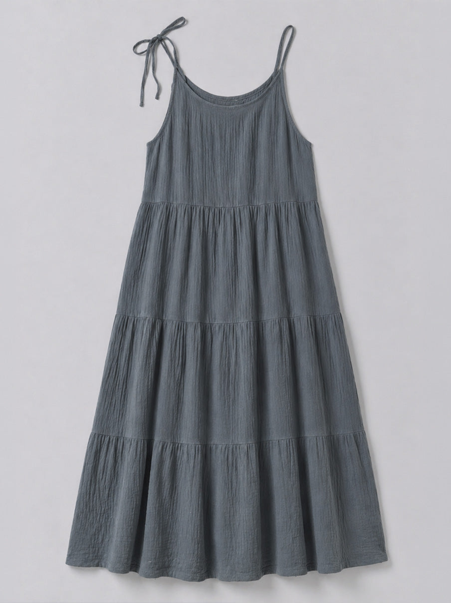 Izu - Cotton Gauze Tiered Dress - Forgotten Tribes