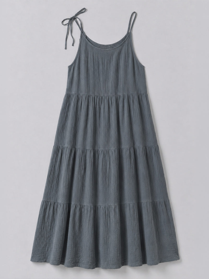 Izu - Cotton Gauze Tiered Dress - Forgotten Tribes