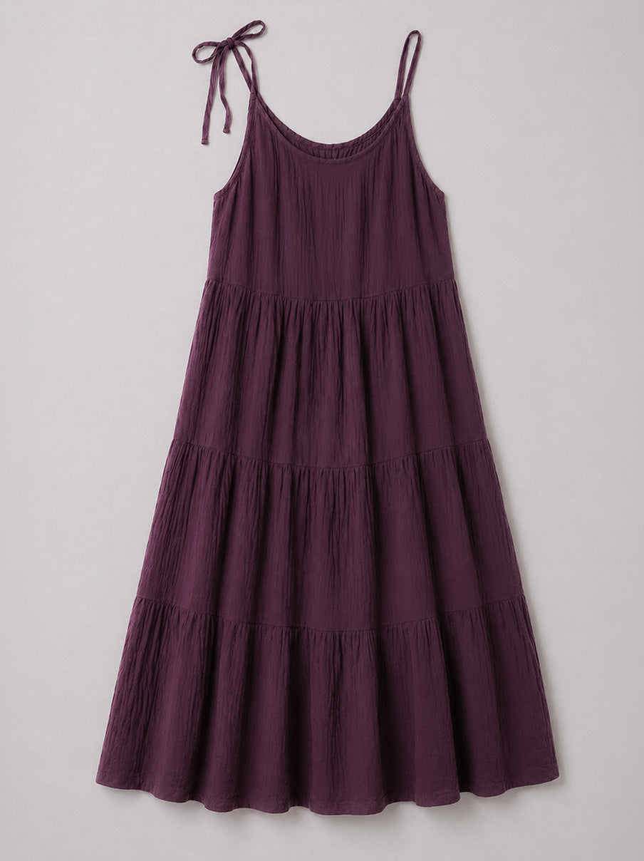 Izu - Cotton Gauze Tiered Dress - Forgotten Tribes