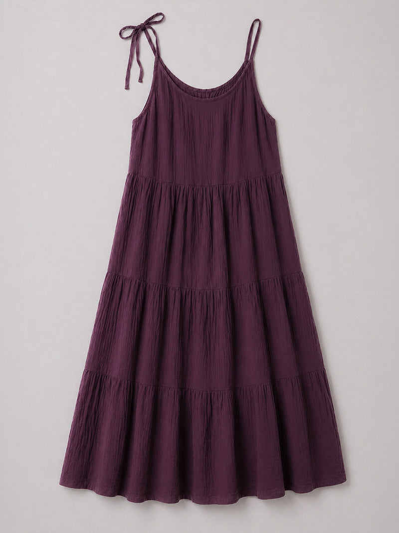 Izu - Cotton Gauze Tiered Dress - Forgotten Tribes